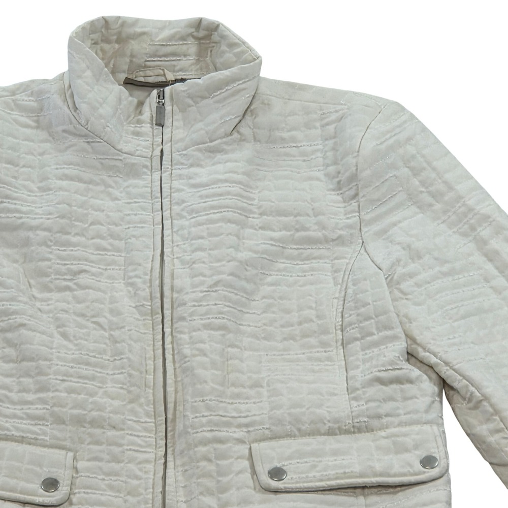 Jane Ashley Quilted‎ Jacket Full Zip Pockets Casual Lifestyle Medium